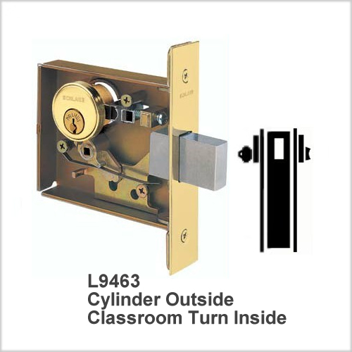 Schlage Commercial L9463P Single Cylinder Classroom Deadbolt - Click Image to Close