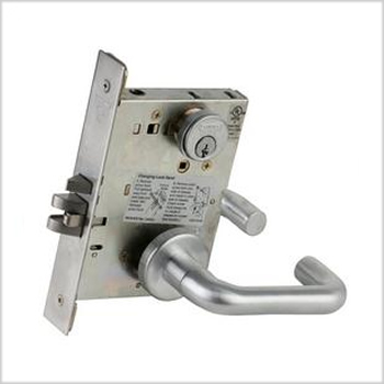 Schlage Commercial L-Series Mortise Lock w/ 03 Lever & Rose Trim - Click Image to Close
