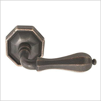Emtek Lost Wax Bronze Octagon Door Lever (OCL)